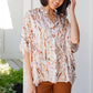 Take a Chance Mixed Print Top