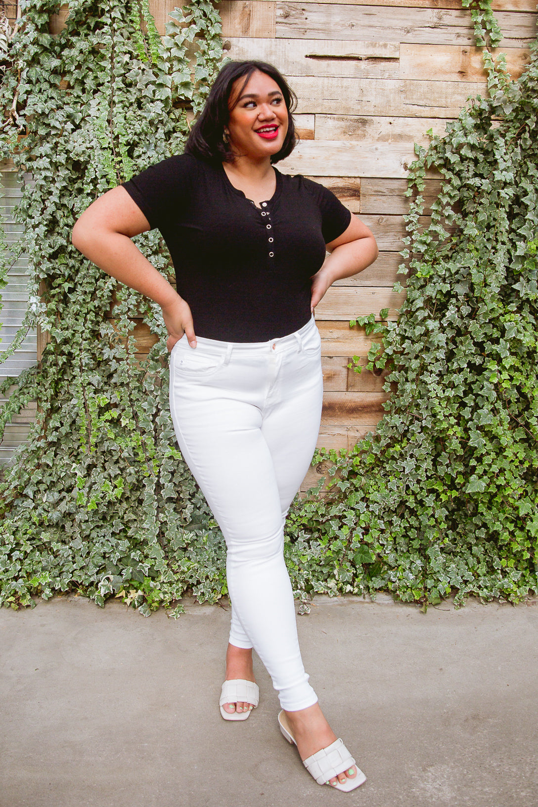 Judy Blue High Waisted White Skinny Jeans