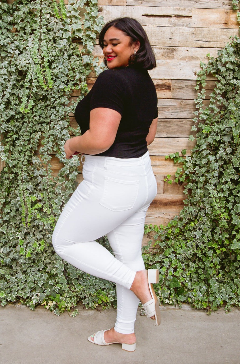 Judy Blue High Waisted White Skinny Jeans