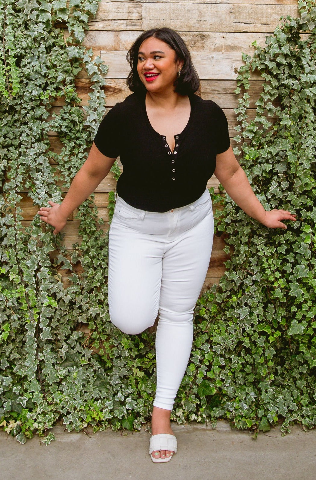 Judy Blue High Waisted White Skinny Jeans