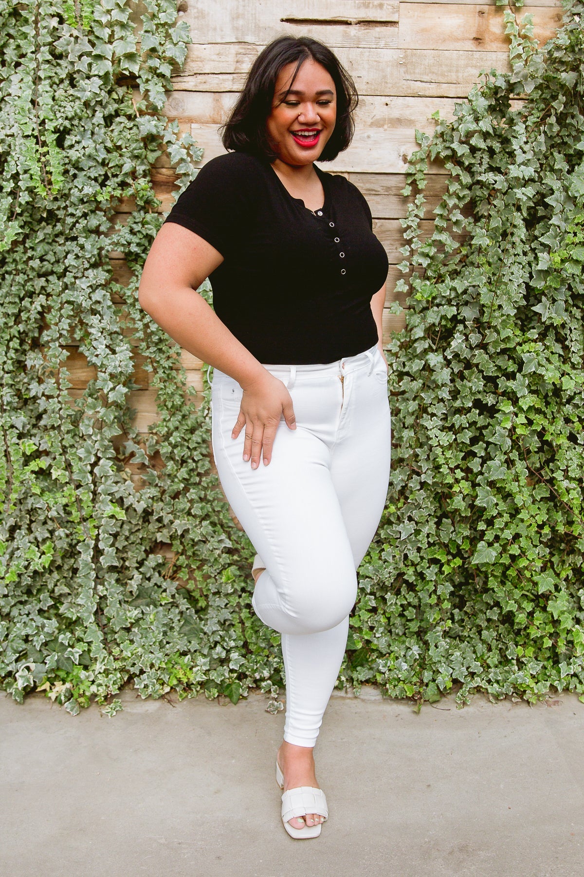 Judy Blue High Waisted White Skinny Jeans