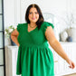 Talk About It Smocked V-Neck Top