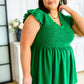 Talk About It Smocked V-Neck Top