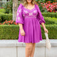 Talks Of Color Embroidered Dress