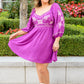 Talks Of Color Embroidered Dress