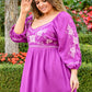 Talks Of Color Embroidered Dress