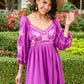 Talks Of Color Embroidered Dress