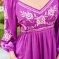 Talks Of Color Embroidered Dress