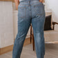 Judy Blue High Waist Slit Hem Straight Jeans
