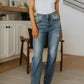 Judy Blue High Waist Slit Hem Straight Jeans