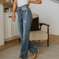 Judy Blue High Waist Slit Hem Straight Jeans