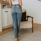 Judy Blue High Waist Slit Hem Straight Jeans