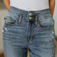 Judy Blue High Waist Slit Hem Straight Jeans