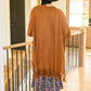 Tell My Story Rib Knit Kimono In Camel