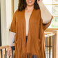 Tell My Story Rib Knit Kimono In Camel