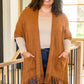Tell My Story Rib Knit Kimono In Camel