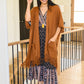 Tell My Story Rib Knit Kimono In Camel