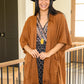 Tell My Story Rib Knit Kimono In Camel