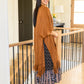 Tell My Story Rib Knit Kimono In Camel