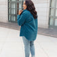 Tell Me After School Shacket in Teal