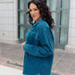 Tell Me After School Shacket in Teal