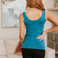 The Basics Reversible Longline Tank in Dark Teal