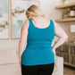 The Basics Reversible Longline Tank in Dark Teal