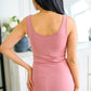 The Basics Reversible Longline Tank in Dusty Rose