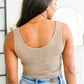 The Basics Reversible Longline Tank in Light Mocha