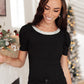 The Bling You Need Top in Black