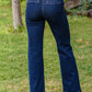 Risen Wide Leg Flare Jeans