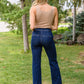 Risen Wide Leg Flare Jeans