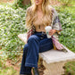Risen Wide Leg Flare Jeans
