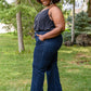 Risen Wide Leg Flare Jeans