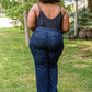 Risen Wide Leg Flare Jeans