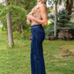 Risen Wide Leg Flare Jeans