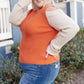 The Ellie Drop Shoulder Top in Pumpkin