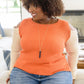 The Ellie Drop Shoulder Top in Pumpkin