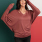 The Lillian Cut-Out Neckline Top in Rust