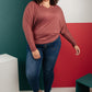 The Lillian Cut-Out Neckline Top in Rust