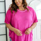 The Remix Oversized Mineral Washed T-Shirt in Magenta