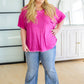 The Remix Oversized Mineral Washed T-Shirt in Magenta
