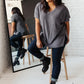 The Weekender Top in Charcoal