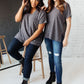 The Weekender Top in Charcoal