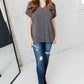 The Weekender Top in Charcoal