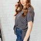 The Weekender Top in Charcoal