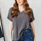 The Weekender Top in Charcoal