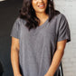 The Weekender Top in Charcoal