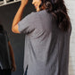 The Weekender Top in Charcoal