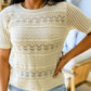 Thea Crocheted Knit Top